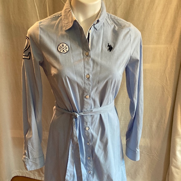 LAST CHANCE! American Polo Association Blue Shirt Dress - Picture 8 of 8